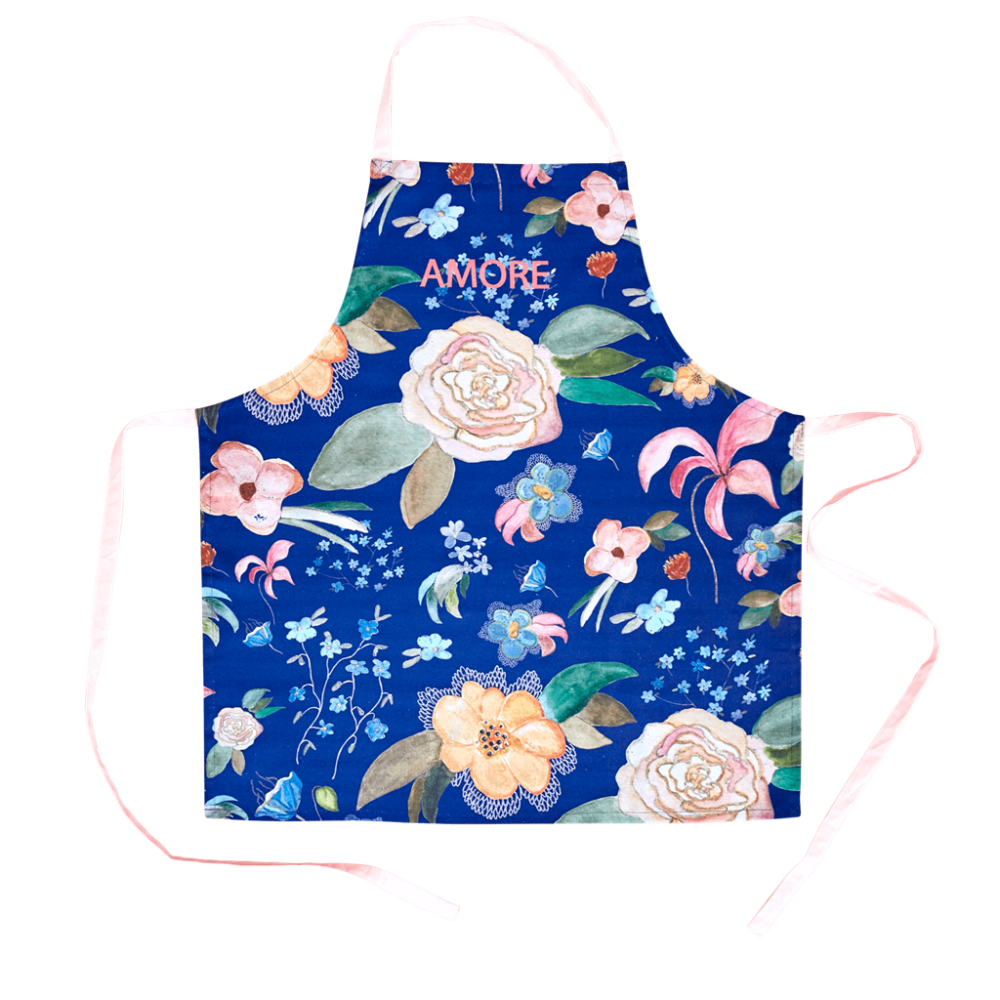 Apron With Selma's Fall Flower Print By Rice DK
